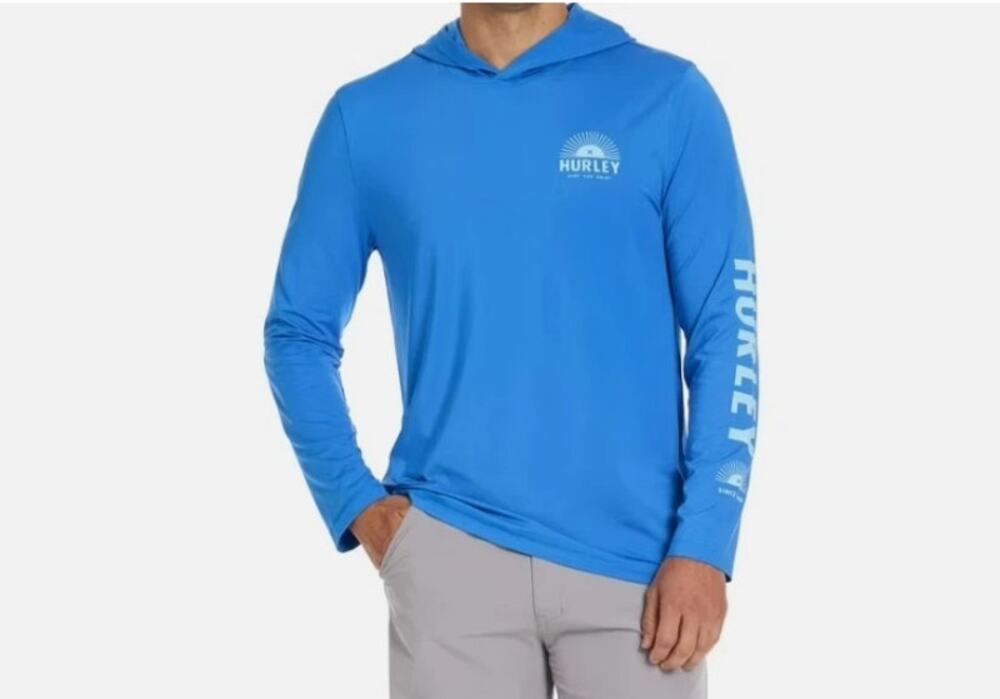 Hurley Men's Hooded UV Tee Blue Size M